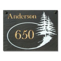 The Stone Mill Personalized Open Pine Tree Slate Plaque The Stone Mill Personalized Open Pine Tree Slate Plaque