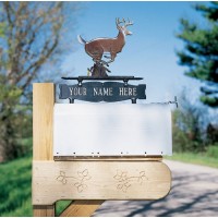 One Line Double Sided Mailbox Sign with Hand Painted Ornament One Line Double Sided Mailbox Sign with Hand Painted Ornament