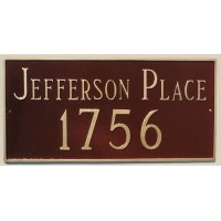 Rectangle Two Line Montague Address Plaque Rectangle Two Line Montague Address Plaque