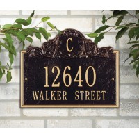 Acanthus Monogram Whitehall Address Plaque