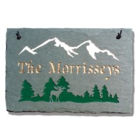 The Stone Mill Personalized Mountain Moose Slate Plaque The Stone Mill Personalized Mountain Moose Slate Plaque
