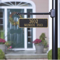 Two-Sided Hanging Rectangle Whitehall Address Plaque Two-Sided Hanging Rectangle Whitehall Address Plaque