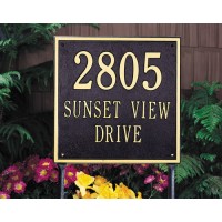 Square Whitehall Address Plaque Square Whitehall Address Plaque