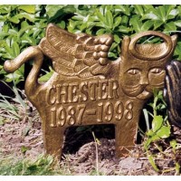 Angel-Cat Pet Memorial Whitehall Address Plaque