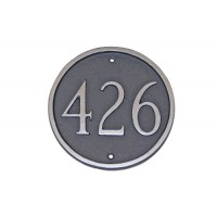 Round Montague Address Plaque Round Montague Address Plaque