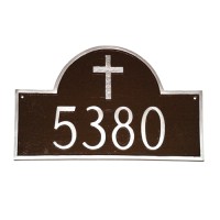 Classic Arch With Rugged Cross Montague Address Plaque