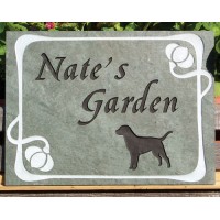 The Stone Mill Pet Memorial Garden Dog Slate Plaque