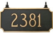 Two Sided Princeton Hanging Montague Aluminum Address Plaque