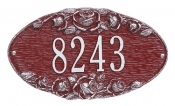 Rose Oval Whitehall Address Plaque