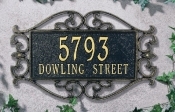 Lewis Fretwork Whitehall Address Plaque - Standard