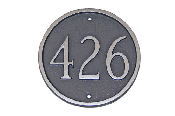 Round Montague Address Plaque