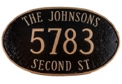 Montgomery Large Oval Montague Address Plaque