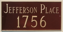 Rectangle Two Line Montague Address Plaque