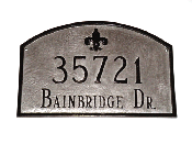 Fleur De Lis Prestige Arch Montague Address Plaque