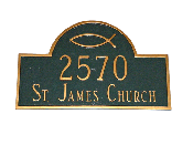 Ichthus Classic Arch Montague Address Plaque