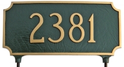 Two Sided Princeton Lawn Mount Montague Aluminum Address Plaque