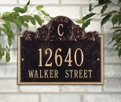 Acanthus Monogram Whitehall Address Plaque