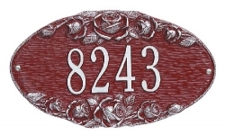 Rose Oval Whitehall Address Plaque