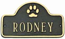 Dog Montague Aluminum Nameplate Plaque