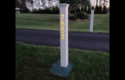 LED Solar-Powered Lighted Address Post