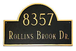 Classic Arch Montague Address Plaque