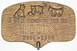 Cats Memorial Montague Aluminum Plaque