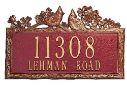 Woodland Cardinal Decorative Whitehall Address Plaque