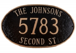 Montgomery Large Oval Montague Address Plaque