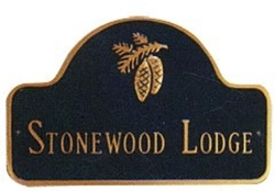 Pinecone Arch Montague Address Plaque