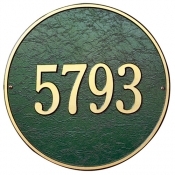 Round Whitehall Address Plaque