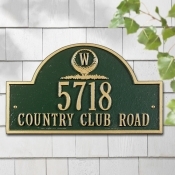 Monogram Golf Arch Whitehall Address Plaque