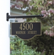 Two-Sided Hanging Arch Whitehall Address Plaque