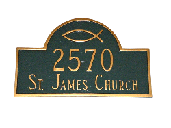 Ichthus Classic Arch Montague Address Plaque