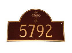 Classic Arch With Cross Montague Address Plaque