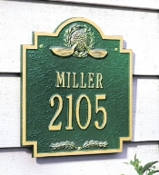 Golf Emblem Whitehall Address Plaque