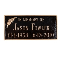 Memorial Plaque With Flower Montague Plaque