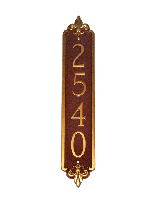 Fleur De Lis Column Montague Address Plaque