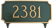 Two Sided Princeton Lawn Mount Montague Aluminum Address Plaque