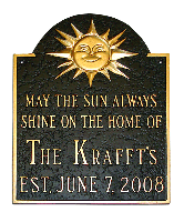 Established Sunshine Montague Address Plaque