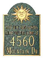 Address Sunshine Montague Address Plaque