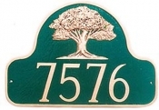 Oak Tree Montague Address Plaque
