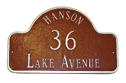 Arch with Name Montague Address Plaque