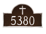 Classic Arch With Rugged Cross Montague Address Plaque