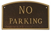 No Parking Arch Montague Aluminum Plaque