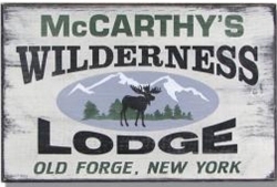 The Stone Mill Vintage Wilderness Lodge Sign