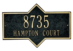 Hampton Whitehall Address Plaque