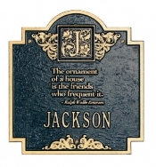 Emerson Monogram Whitehall Address Plaque