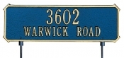 Two-Sided Rectangle Whitehall Address Plaque
